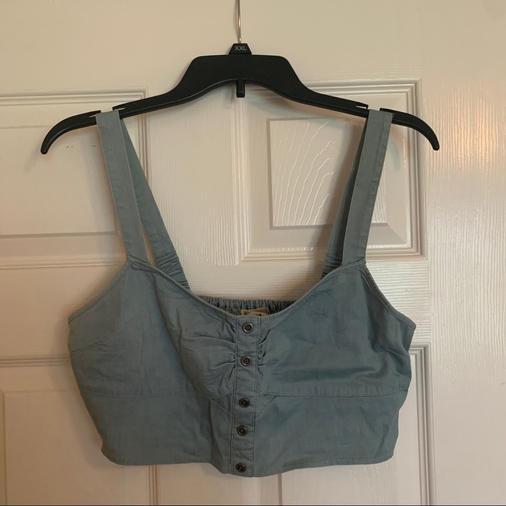MAMMA MIA DENIM CROP TOP
